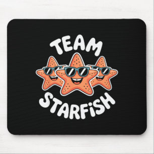 Team Starfish Cool Sungles Ocean Cartoon Crew Funn Mouse Pad