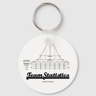 Team Statistics (Normal Distribution Curve Stats) Key Ring