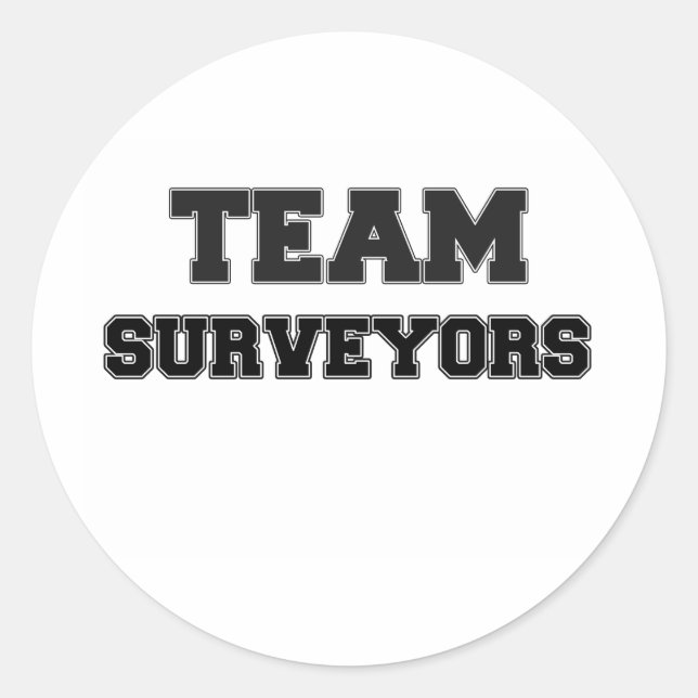 Team Surveyors Classic Round Sticker (Front)