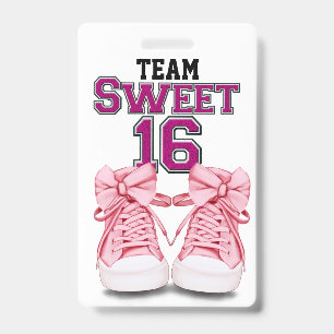 Team Sweet 16  Badge - See Back ID Badge