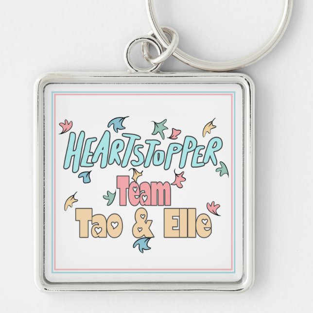 Team Tao And Elle White Key Ring (Front)