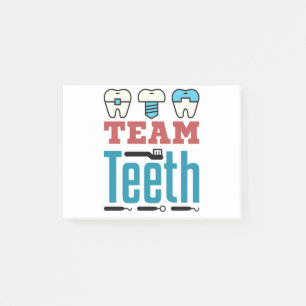 Team Teeth Dental Squad Staff Dentist Hygienist Post-it Notes