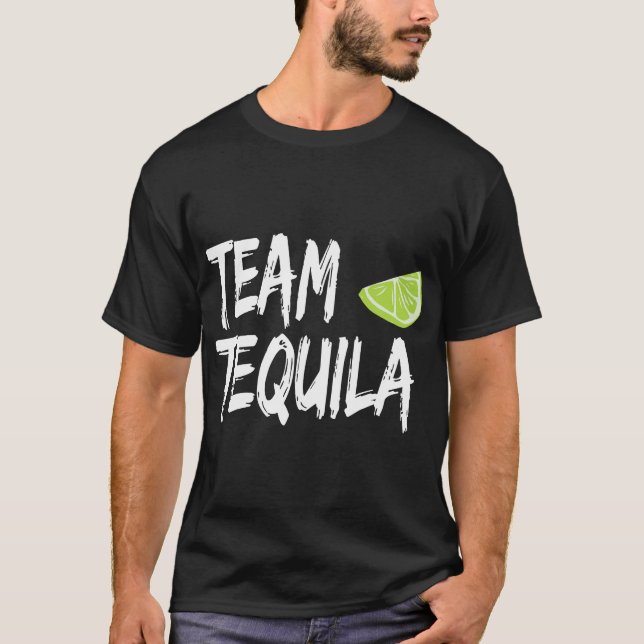 Team Tequila With Green Lime T-Shirt (Front)