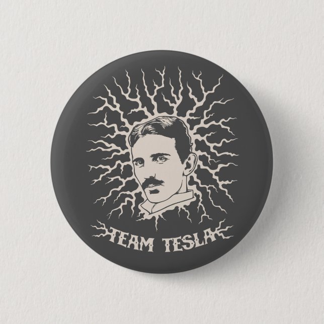 Team Tesla 6 Cm Round Badge (Front)