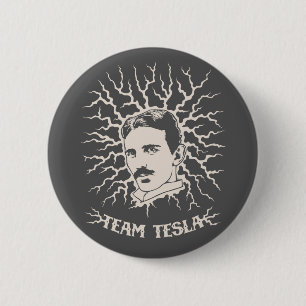Team Tesla 6 Cm Round Badge