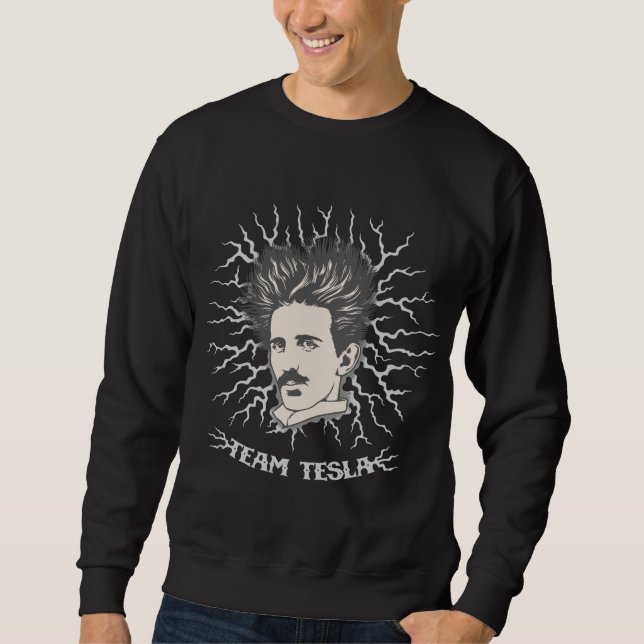 Team Tesla Static Hair Sweatshirt (Front)