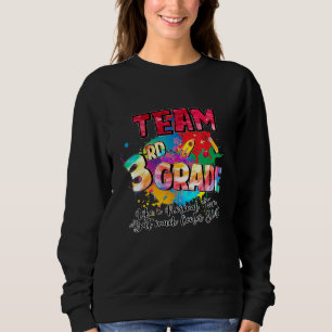 Team Third Grade   3rd Back To School Teacher Stud Sweatshirt