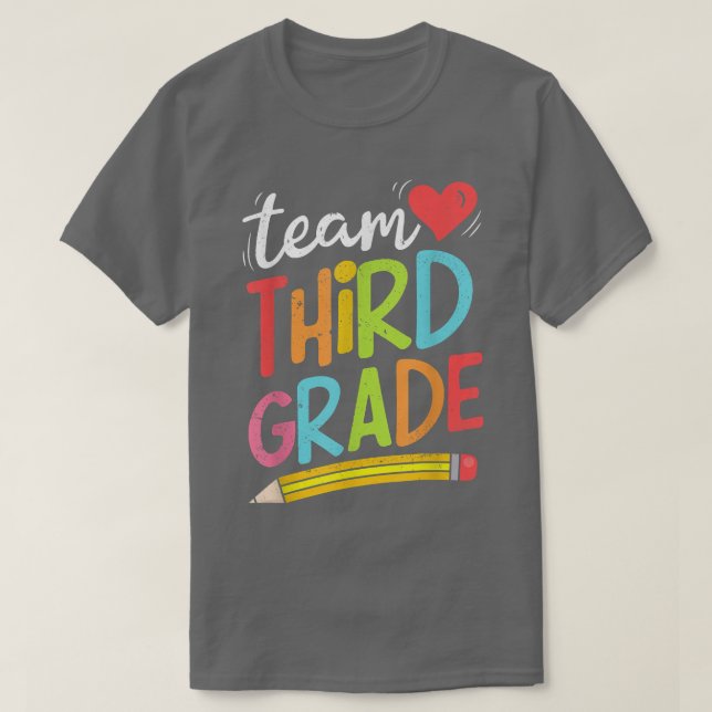 Team Third Grade Back To School 3rd Grade Teacher  T-Shirt (Design Front)