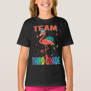 Team Third Grade Flamingo Back To School T-Shirt
