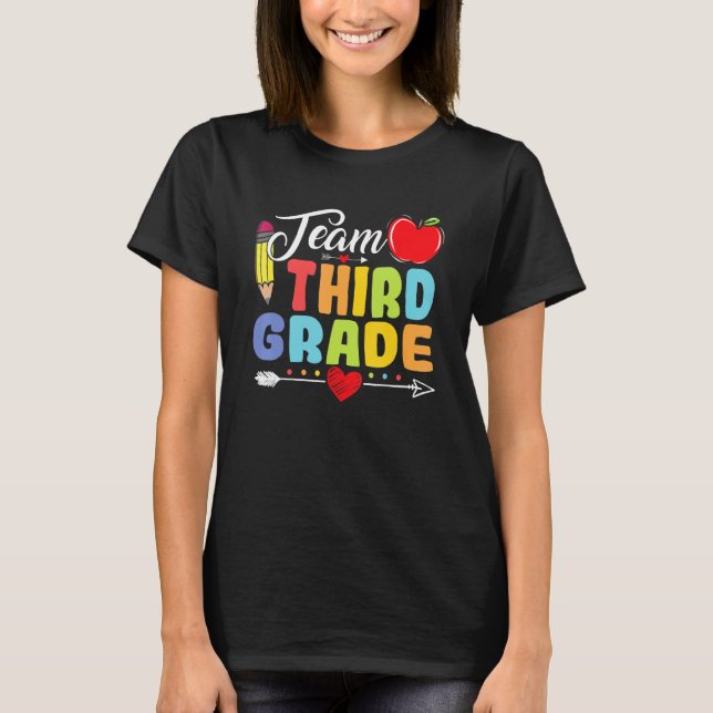 Team Third Grade Pencil Back To School  Teacher St T-Shirt (Front)