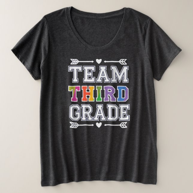 Team Third Grade Plus Size T-Shirt (Design Front)