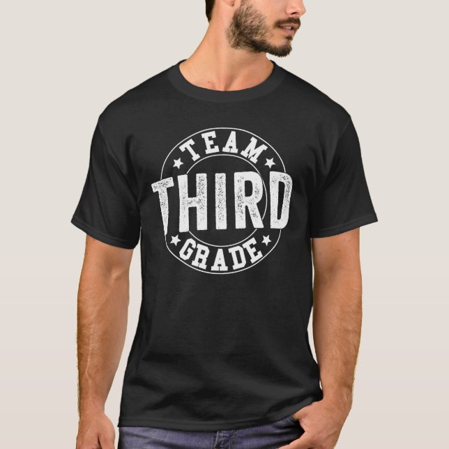 Team Third Grade Teacher Back To School Retro T-Shirt (Front)