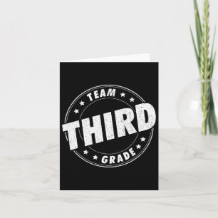 Team Third Grade Teacher Student Back To School 3r Card