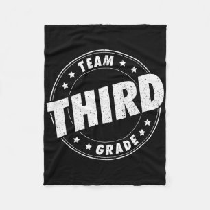 Team Third Grade Teacher Student Back To School 3r Fleece Blanket