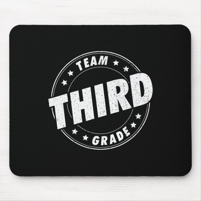 Team Third Grade Teacher Student Back To School 3r Mouse Pad (Front)
