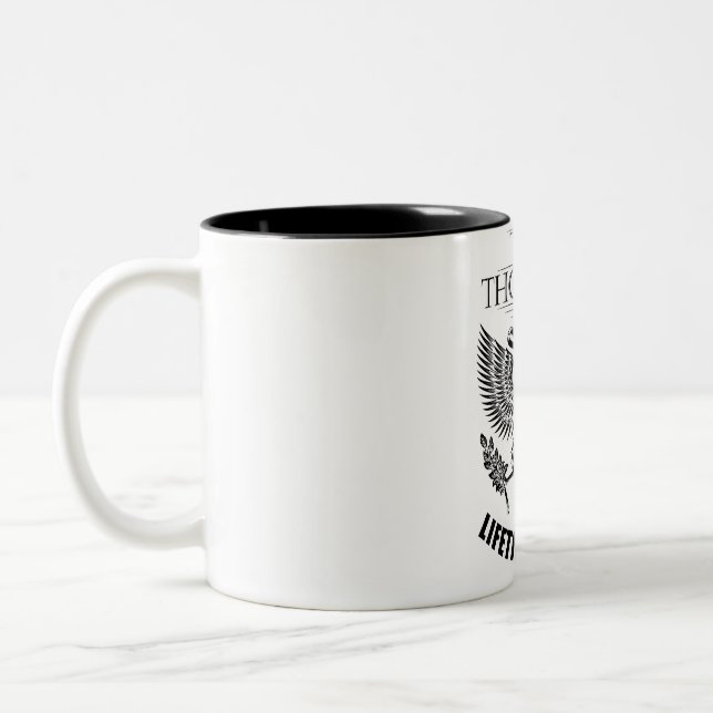 Team Thornton Lifetime member Two-Tone Coffee Mug (Left)
