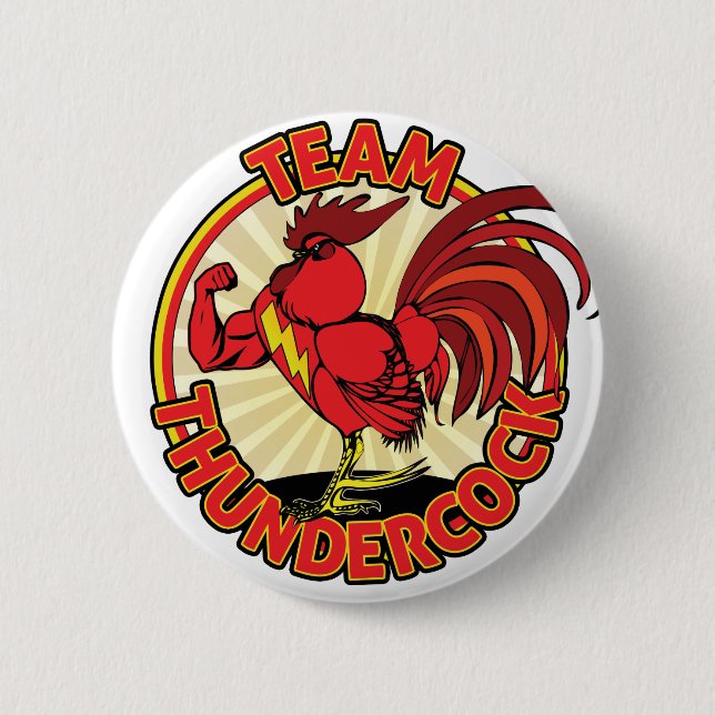 Team Thundercock Merchandise 6 Cm Round Badge (Front)