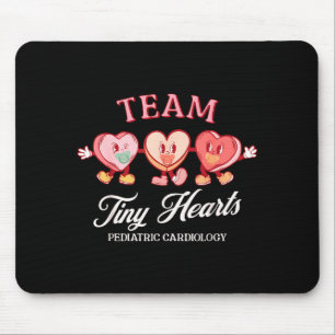 Team Tiny Heart Pediatric Cardiology Candy Heart V Mouse Pad