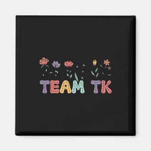 Team Tk Kindergarten Teacher Back To School Retro Magnet