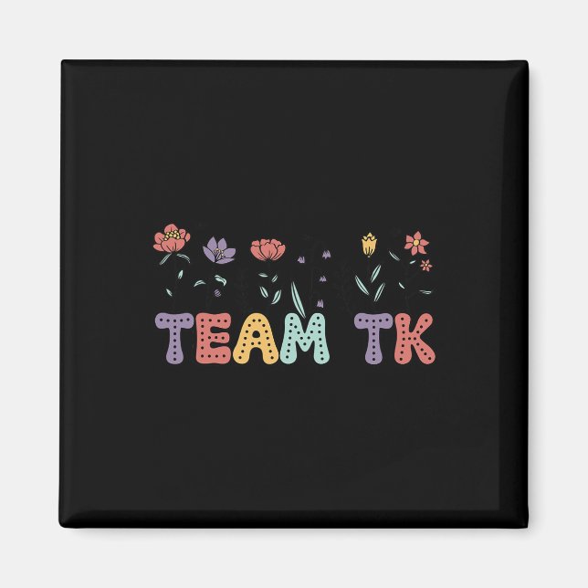 Team Tk Kindergarten Teacher Back To School Retro  Magnet (Front)