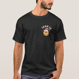 Team TK Teacher Happy Smile Face Groovy Christmas T-Shirt