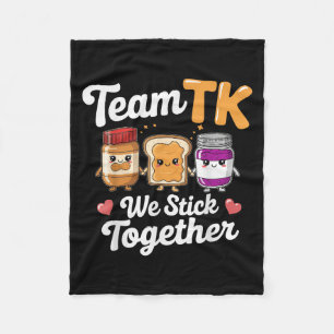 Team Tk Teacher Transitional Kindergarten Back To Fleece Blanket