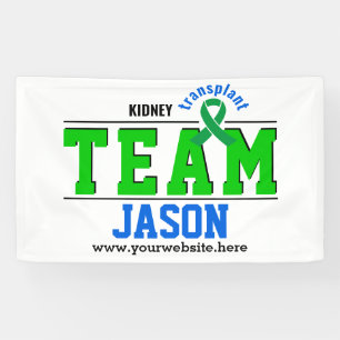 Team Transplant Sport Green Ribbon Customizable Banner