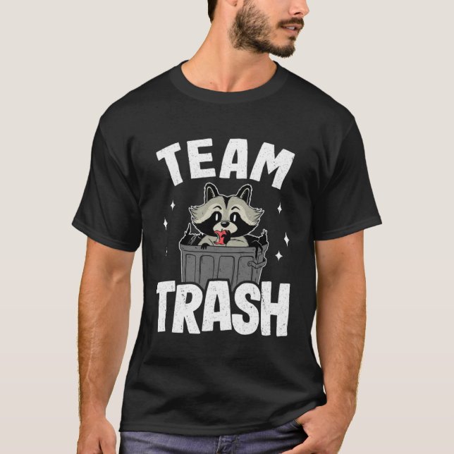 Team Trash Can Garbage Panda Racoon Pullover Hood (Front)