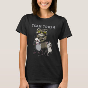 Team Trash Opossum Raccoon Rat  Animals Garbage Sq T-Shirt