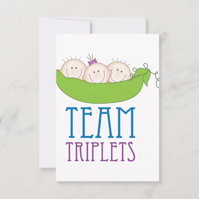Team Triplets Thank You Card (Front)