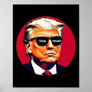 Team Trump Patriotic 4th July I Stand With Preside Poster
