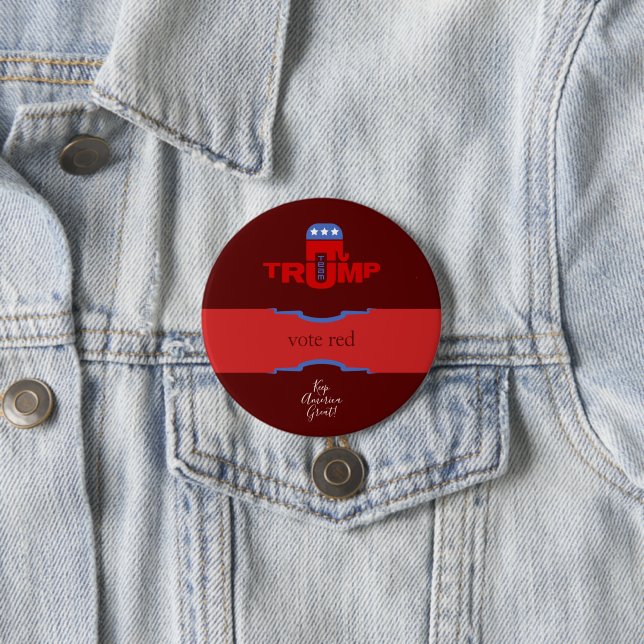 Team Trump Republican 7.5 Cm Round Badge (In Situ)