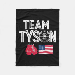 Team Tyson Family Personalised Name Vintage  Fleece Blanket