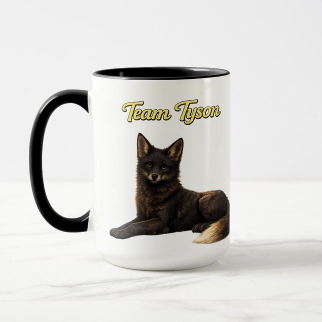 Team Tyson the Fox kids mug (Left)