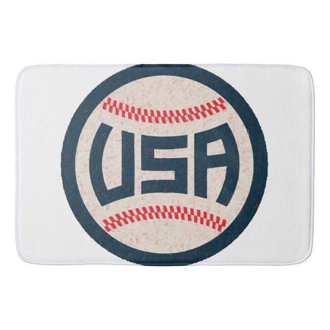 Team USA Baseball Bath Mat (Front)