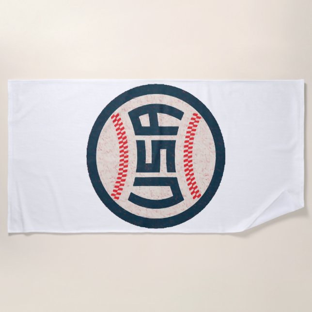 Team USA Baseball Beach Towel (Front)