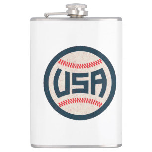 Team USA Baseball Hip Flask