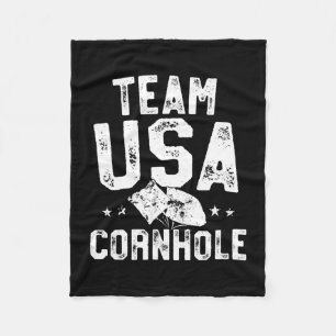 Team usa cornhole champion bean bag toss fleece blanket
