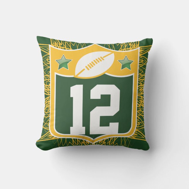 Team USA Sports Green Bay Wisconsin Football Cushion (Front)