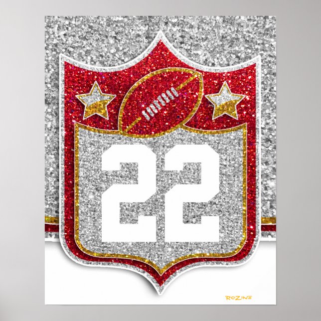 Team USA Sports Red and Gold College Football Poster (Front)