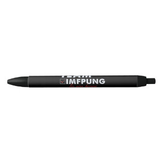 team vaccination black ink pen