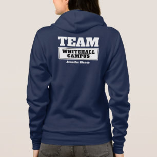 Team white personalised family or group t-shirt hoodie
