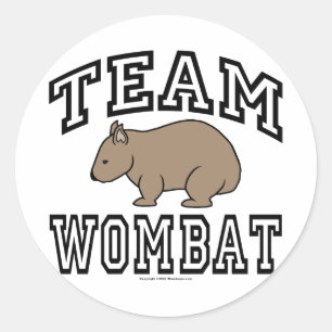 Team Wombat Classic Round Sticker