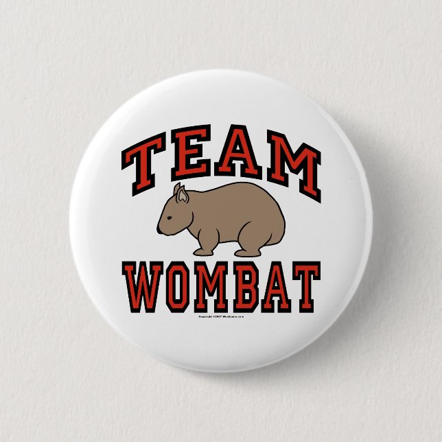 Team Wombat III 6 Cm Round Badge (Front)
