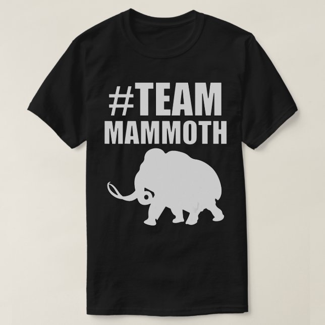 Team Wooly Mammoth, Favorite Animal, Elephant Love T-Shirt (Design Front)