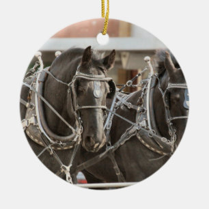 Team work ceramic tree decoration