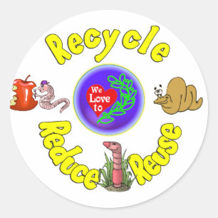 Team Worm.:-) Classic Round Sticker