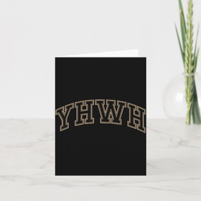 Team Yhwh Adonai Christian Faith Based Mens Womens Card (Front)