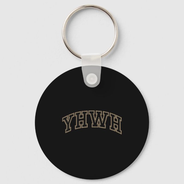 Team Yhwh Adonai Christian Faith Based Mens Womens Key Ring (Front)