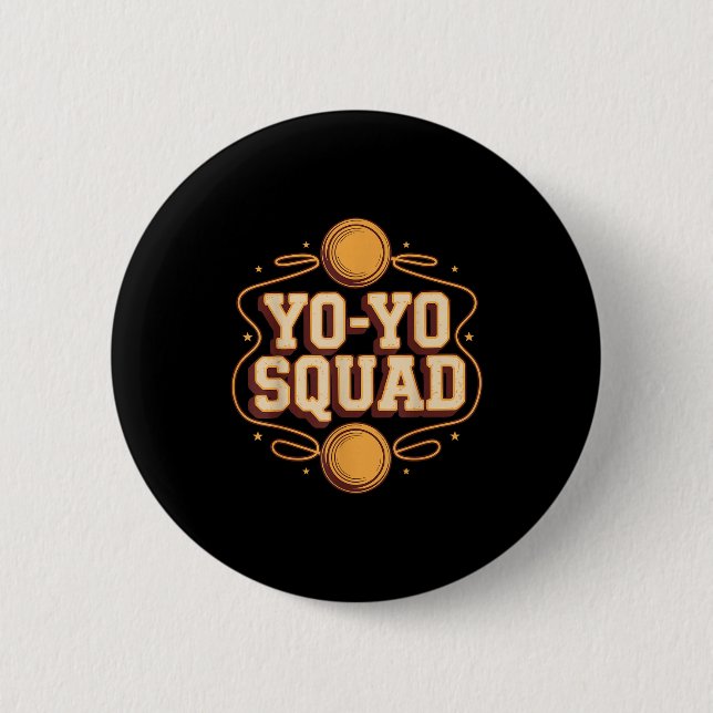 Team Yoyo Player Squad Yo-yo  6 Cm Round Badge (Front)